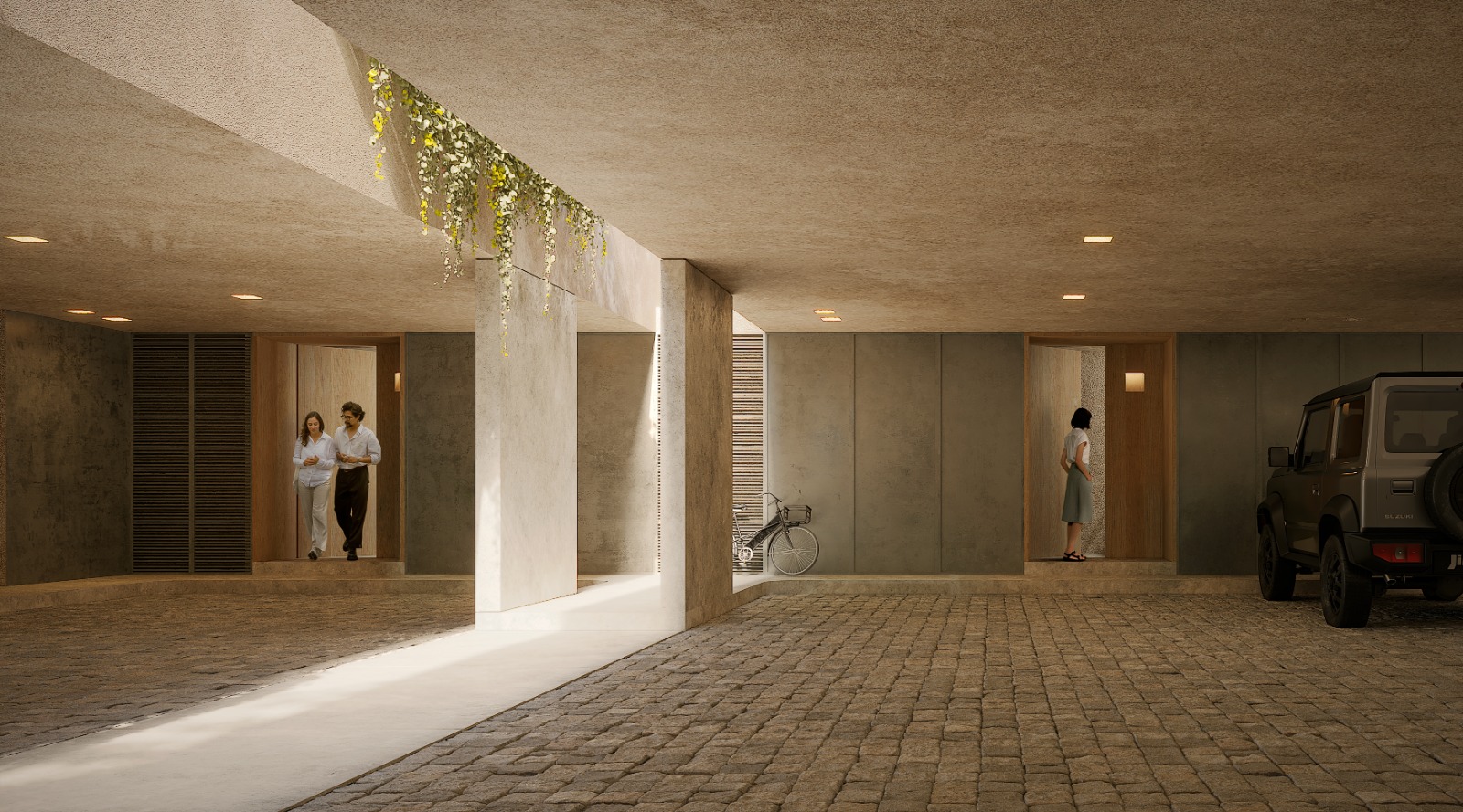 DOCEDOCE — render arquitectónico interior